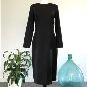 Banana Republic black stretch midi sheath dress - Sz 14